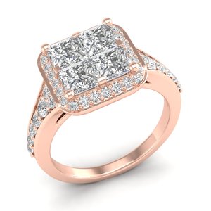 แหวนเพชรหมั้นทองคำขาว 14K ประดับเพชร IGI Certified รุ่นขายดีของ REYES สำหรับผู้หญิง ออกแบบได้ตามสั่ง แหวนแต่งงาน - Product Image 2