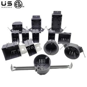 Caja de losa única gris PVC listada cETL, toma de corriente, caja de pared de hormigón poco profunda Vertical Rectangular, caja de conexiones de plástico - Product Image 6