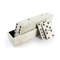 Jeu de dominos en pierre polie de couleur personnalisée, fait à la main, pour enfants et famille, jeu à domicile, best-seller 2025