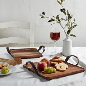 Plateau en bois de couleur bois naturel, Design moderne Unique, décor de maison, plateau en bois, poli personnalisé - Product Image 3