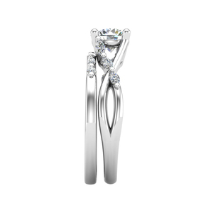 Anillo de Diamantes Cultivados en Laboratorio, Corte Redondo y Marquesa, Certificado por IGI, en Oro de 10K, 14K, 18K, Plata 925, 935, Joyería Fina - Product Image 3