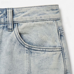 Jupe crayon en jean taille haute pour femme avec fente latérale, style décontracté - Product Image 5