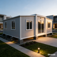 Maisons conteneurs 1, 2, 3, 4 chambres, maisons préfabriquées portables, mini-maisons, maison préfabriquée modulaire de luxe avec restaurant