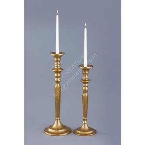 Decoración de Mesa para Bodas, Juego de Portavelas de Metal de Lujo, 2 Candelabros Decorativos, Portavelas Pequeño y Grande, Diseño Moderno - Product Image 1
