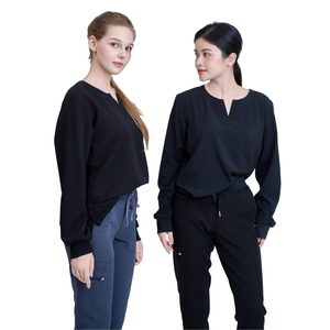 Ensemble médical personnalisé pour femmes, pantalon large à motif floral, en coton/PE/rayonne, confortable, détection d'aiguilles - Fabricants FMF - Product Image 1