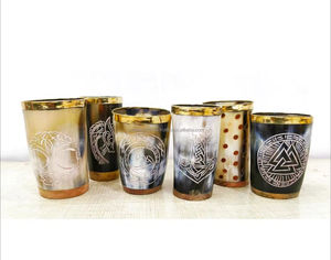 Verre à boire en corne artisanal de luxe avec variations de couleur naturelles, pour la maison, les restaurants et les hôtels - Product Image 3