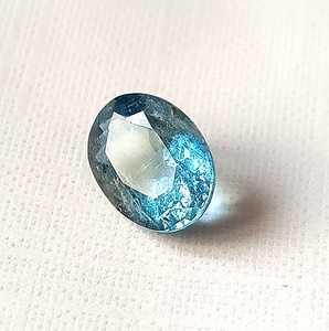 Aigue-marine bleue naturelle du Mozambique, taille ovale, 2,75 carats, pierre précieuse facettée non montée pour bijoux - Product Image 2