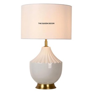 Aluminium Metal Gold Plated <b>Table</b> Lamp Home Hotel Decorative Latest Fancy Luxury Top Round Middle Fish Shape - Product Image 3