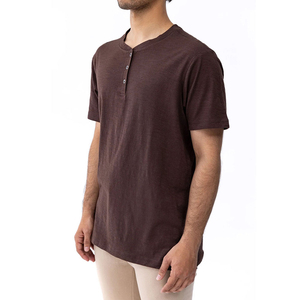 T-shirt personnalisé pour homme, service OEM, 100% coton, manches courtes, col à 3 boutons, respirant, vêtements décontractés, t-shirts élégants de haute qualité - Product Image 5