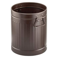 Poubelles en fer galvanisé bronze de haute qualité, faites à la main, de forme ronde, pour l'extérieur, pour le nettoyage domestique, seaux à déchets