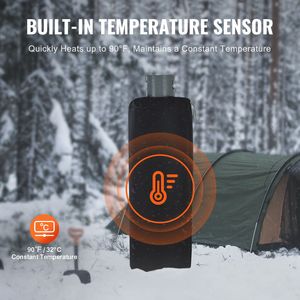 Chauffe-bouteille de gaz isolé de type bande avec thermostat interne fixe, 280W, pour réservoirs de propane de 100 lb, température maximale 90°F - Product Image 4