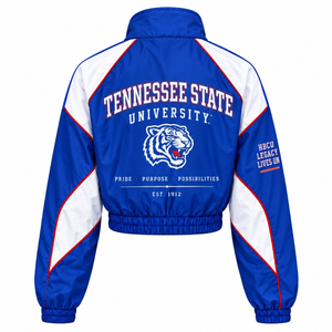 Custom <b>Women</b> Cropped Windbreaker <b>Jacket</b> <b>Lightweight</b> Color Block Zip Up Cheerleading Sports Team <b>Jacket</b> OEM ODM Manufacturer - Product Image 2