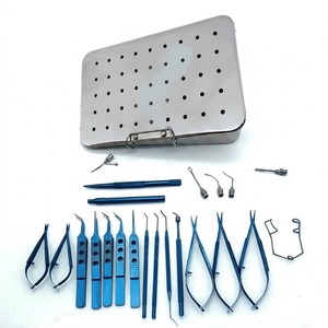 SHAHZIK INTERNATIONAL Juego de Instrumentos Quirúrgicos Ortopédicos de Titanio para Cataratas Oculares, 21 Piezas en Caja, Herramientas Reutilizables de Precisión para Cirugía Ocular - Product Image 1