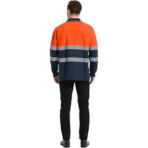 2025เสื้อโปโลแขนยาวสะท้อนแสงมองเห็นได้ชัดเจนพร้อมไฟ LED เสื้อแจ็กเก็ตผ้าฝ้ายระบายอากาศ - Product Image 3