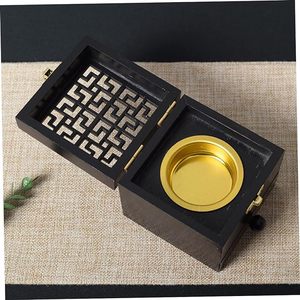 Brûleur d'encens en acrylique de luxe avec calligraphie arabe, brûleur de bakhoor moderne en cristal, support pour brûleur de bakhoor, décoration d'intérieur du Moyen-Orient, ensemble Mubkhar - Product Image 4