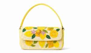 Bolso de Hombro de Lujo Hecho a Mano con Perlas y Cuentas de Limón, Diseño de Frutas Cítricas, Bordado Artesanal Premium, Portátil y a la Moda para Mujer - Product Image 4