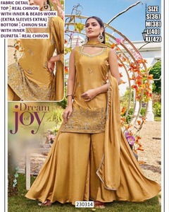 Kurta rose élégante traditionnelle brodée longue en soie Fendy et Chinon à séchage rapide pour femme, idéale pour mariages et soirées - Product Image 2