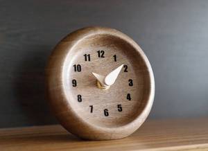 Handcrafted Walnut Wood Table <b>Clock</b>: A Timeless Addition to Your Space - Product Image 3
