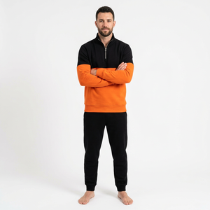 Sweat-shirt demi-zip en molleton mi-lourd, personnalisable pour marques de streetwear, vente en gros directe usine - Product Image 3