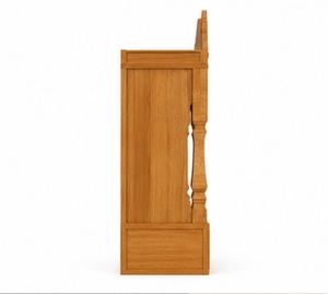 Wooden Pooja Mandir Ideas for Indian Homes in USA Solid Wood Handmade Pooja Ghar Mandir Hindu Prayer Altar <b>Cabinet</b> with Ganesha - Product Image 2