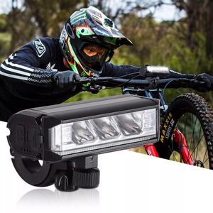 Faro Anteriore per Bicicletta Ricaricabile USB, LED Super Luminoso Impermeabile IPX6, Funzione per Guida Notturna, Montaggio su Manubrio - Product Image 4