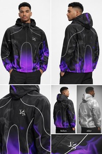 Veste thermosensible personnalisée tendance, changeant de couleur, hiver-été, veste matelassée réactive à la chaleur pour hommes, fournisseur OEM - Product Image 4