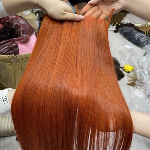Extensiones de Cabello Tejidas a Máquina, Color Rojo Borgoña, Súper Lisas, de Alta Calidad, Listas para Enviar - Product Image 1