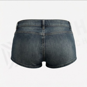 Shorts de Mezclilla Personalizados para Mujer, Corte Bajo, Estilo Atrevido, para Fiestas Nocturnas, Verano, Moda Casual Premium_1 - Product Image 2