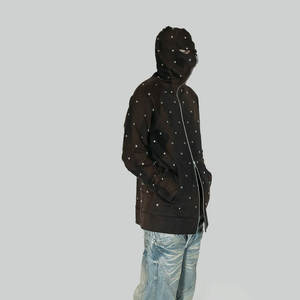 Sweat-shirts à rivets, fabricant OEM, sweat-shirt streetwear durable avec décoration de rivets métalliques, molleton de coton de haute qualité, approvisionnement en gros - Product Image 6