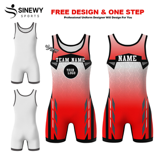 Customized Factory Wholesale Durable Stretch Lightweight High Quality Professional Men's Weightlifting Uniforms Wrestling - Product Image 5