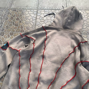 Regular Heat-Transfer Printed 500GSM Distressed Eco-Friendly 100% Cotton Hoodie Custom Oversized <b>Zip</b> Boxy Fit Streetwear - Product Image 5