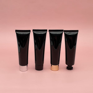 Bán Buôn Biểu Tượng Tùy Chỉnh Màu Đen Mềm Ống 30Ml 50Ml 100Ml Rỗng Bao Bì Mỹ Phẩm Kem Tay Mỹ Phẩm Sữa Rửa Mặt Ống - Product Image 3