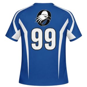 Maillot de handball sublimé bleu roi pour hommes, manches courtes, en polyester, uniforme d'équipe, tenue de match, vêtements d'entraînement - Product Image 2