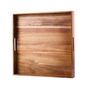 Bandeja Cuadrada de Madera para Servir - Diseño Moderno, Apta para Lavavajillas, Ecológica, para Comida, Aperitivos y Desayuno - Product Image 2