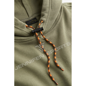 เสื้อฮู้ดดี้ลำลองผู้ชายสำหรับฤดูหนาว ทรงโอเวอร์ไซส์ ไหล่ตก ผ้าหนา 100% คอตตอน มีกระเป๋าใช้งานได้จริง ฮู้ดแบบสวม ผ้าสีพื้น แห้งเร็ว - Product Image 2