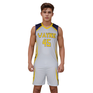 Custom Men's Volleyball Competition Uniforms Performance Sportswear Custom name and number Jersey and <b>Shorts</b> Set for Game - Product Image 1