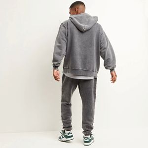 High Quality Custom Essentials Hoodie Manufacturers Heavy Weight French Terry 500gsm <b>Zip</b> <b>up</b> <b>Cropped</b> Boxy Hoodie Basics - Product Image 5