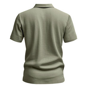 เสื้อโปโลแจ็คการ์ดลำลองคุณภาพสูงสำหรับผู้ชาย แขนสั้น คอปก เหมาะสำหรับธุรกิจ - Product Image 4
