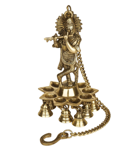 Lámpara Colgante Krishna de Calidad de Exportación con Campanas, Hecha de Latón Resistente para Decoración del Hogar, de Proveedor Indio - Product Image 3