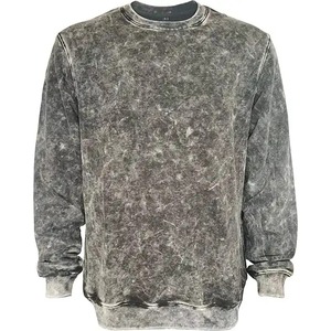 High Quality Heavyweight <b>Fleece</b> Cotton Oversize Sweatshirt Custom <b>Men</b> Wear <b>Grey</b> Stone Acid Wash Hoodies - Product Image 1