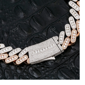 18MM 22" VVS Moissanite Custom Made Diamond Cuban Link Chain 82.00CTW Gold Plated Luxury Wedding Necklace Hip Hop Style - Product Image 3