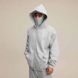 Sweat-shirts à capuche noirs pour hommes, logo personnalisé, sweat-shirts à capuche surdimensionnés avec fermeture éclair, nouveaux sweats-shirts à capuche pour hommes en coton 100% personnalisés pour l'hiver - Product Image 1