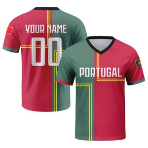 Camiseta de Fútbol de Portugal para Hombre, Cuello en V, Manga Corta, Sublimada, Transpirable, de Poliéster, Ajuste Regular para Adultos, Camiseta de Fanáticos - Product Image 5