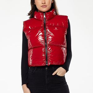 Wholesale Plus Size <b>Women's</b> Puffer Vest Warm Padding Nylon <b>Sleeveless</b> Down <b>Jacket</b> Custom Logo Quilted OEM <b>Sleeveless</b> Fabric Fit - Product Image 1