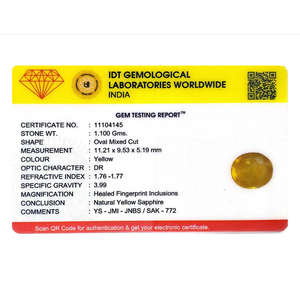10.8 Carat Loose Yellow Sapphire Gemstone for Fine Jewelry 10x12mm - Product Image 4
