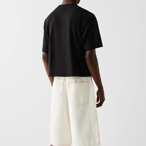 T-shirt Streetwear Homme OEM, Grammage Lourd, Coupe Oversize, Col Rond, Manches Courtes, Anti-rétrécissement, Logo au Dos, Uni, Impression Personnalisée, Vente en Gros - Product Image 4
