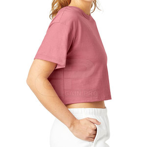Camiseta Corta Moderna e Informal para Mujer, Corte Cuadrado, Material Suave y Estilo Urbano - Product Image 4