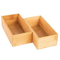 Organisateur de tiroir en bambou de qualité supérieure, boîte de rangement réglable en bois pour couverts de cuisine, plateau extensible pour ustensiles