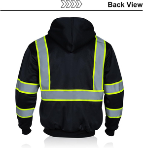 Custom Hi <b>Vis</b> Winter Class 3 <b>High</b> Visibility <b>Jacket</b> <b>Orange</b> Lined Fleece Work Reflective Safety Sweatshirts Safety Wear - Product Image 1
