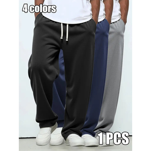 Pantalon de jogging cargo en molleton épais pour homme, multi-poches, style streetwear ample, en coton, personnalisable - Product Image 3